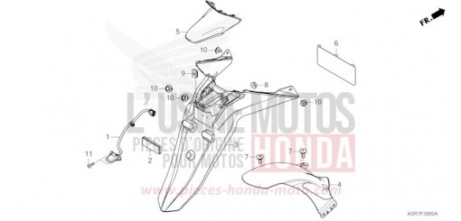 REAR FENDER/LICENSE LIGHT SH125ADL de 2020